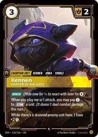 Kennen, Keeper of Balance - Vendetta - Riftbound: League of Legends Trading Card Game card