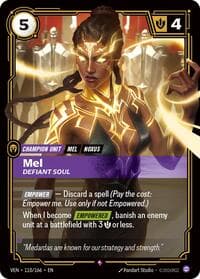 Mel, Defiant Soul - Vendetta - Riftbound: League of Legends Trading Card Game card