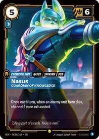 Nasus, Guardian of Knowledge (Alternate Art) - Vendetta - Riftbound: League of Legends Trading Card Game card