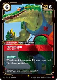 Renekton, Rage Fueled (Alternate Art) - Vendetta - Riftbound: League of Legends Trading Card Game card
