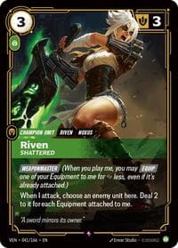Riven, Shattered - Vendetta - Riftbound: League of Legends Trading Card Game card