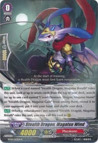 Stealth Dragon, Magatsu Wind - BT09: Clash of Knights & Dragons - Cardfight Vanguard card