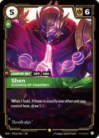 Shen, Scourge of Shadows (Alternate Art) - Vendetta - Riftbound: League of Legends Trading Card Game card