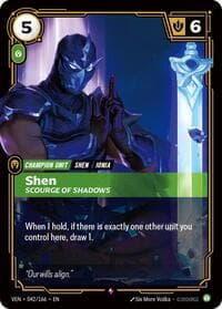 Shen, Scourge of Shadows - Vendetta - Riftbound: League of Legends Trading Card Game card