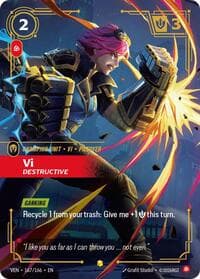 Vi, Destructive (Overnumbered) - Vendetta - Riftbound: League of Legends Trading Card Game card