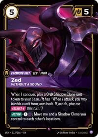 Zed, Without a Sound - Vendetta - Riftbound: League of Legends Trading Card Game card
