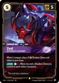 Zed, Without a Sound (Alternate Art) - Vendetta - Riftbound: League of Legends Trading Card Game card