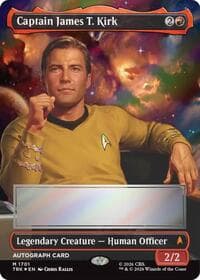 Captain James T. Kirk (Borderless) (Signed) - Star Trek - Magic: The Gathering card
