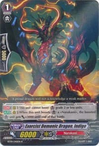 Exorcist Demonic Dragon, Indigo - BT09: Clash of Knights & Dragons - Cardfight Vanguard card