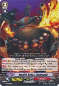 Stealth Beast, Gigantoad - BT09: Clash of Knights & Dragons - Cardfight Vanguard card