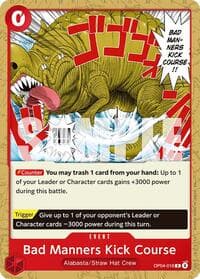 Bad Manners Kick Course - ST-31: Starter Deck 31 RED Monkey.D.Luffy - One Piece Card Game card