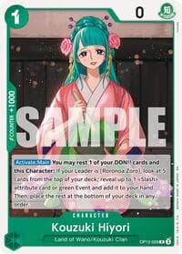 Kouzuki Hiyori - ST-32: Starter Deck 32 GREEN Roronoa Zoro - One Piece Card Game card