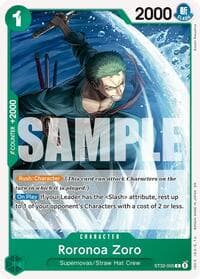 Roronoa Zoro (ST32-005) - ST-32: Starter Deck 32 GREEN Roronoa Zoro - One Piece Card Game card