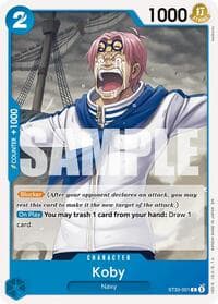 Koby - ST-33: Starter Deck 33 BLUE Kuzan - One Piece Card Game card