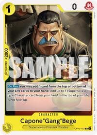 Capone"Gang"Bege - ST-36: Starter Deck 36 YELLOW Eustass"Captain"Kid - One Piece Card Game card