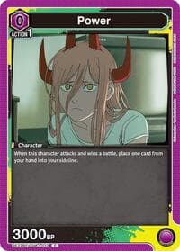 Power (012) - UE22BT: CHAINSAW MAN - Union Arena card