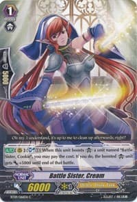 Battle Sister, Cream - BT09: Clash of Knights & Dragons - Cardfight Vanguard card