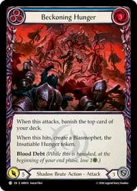 Beckoning Hunger (Blue) - Usurp the Shadow Throne - Flesh and Blood TCG card