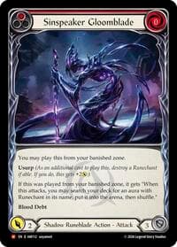 Sinspeaker Gloomblade - Usurp the Shadow Throne - Flesh and Blood TCG card
