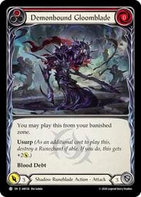 Demonbound Gloomblade (Red) - Usurp the Shadow Throne - Flesh and Blood TCG card