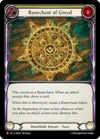 Runechant of Greed - Usurp the Shadow Throne - Flesh and Blood TCG card