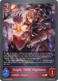 Veight, Twilit Highborn - BP18: Neometropolis - Shadowverse: Evolve card