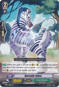 Barcode Zebra - BT09: Clash of Knights & Dragons - Cardfight Vanguard card
