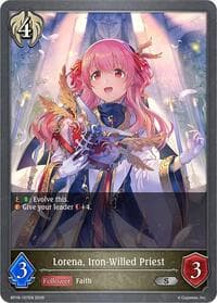 Lorena, Iron-Willed Priest - BP18: Neometropolis - Shadowverse: Evolve card