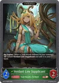 Verdant Law Supplicant (Evolved) - P08EN (Foil) - BP18: Neometropolis - Shadowverse: Evolve card