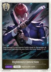 Righteous Conviction - P57EN (Foil) - BP18: Neometropolis - Shadowverse: Evolve card