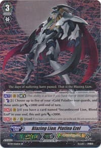 Blazing Lion, Platina Ezel (SP) - BT09: Clash of Knights & Dragons - Cardfight Vanguard card