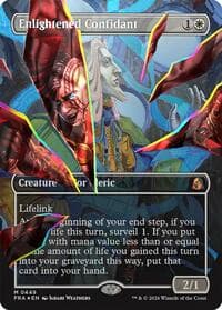 Enlightened Confidant (Borderless) (Facet Foil) (0449) - Reality Fracture - Magic: The Gathering card
