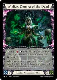 Malice, Domina of the Dead - Usurp the Shadow Throne - Flesh and Blood TCG card