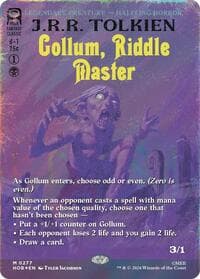 Gollum, Riddle Master (Borderless) (Surge Foil) - The Hobbit - Magic: The Gathering card