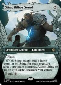 Sting, Bilbo's Sword (Showcase) - The Hobbit - Magic: The Gathering card