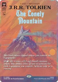 The Lonely Mountain (Borderless) (Surge Foil) - The Hobbit - Magic: The Gathering card