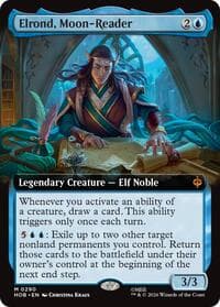 Elrond, Moon-Reader (Extended Art) - The Hobbit - Magic: The Gathering card