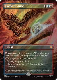 Flame of Anor (Borderless) (Surge Foil) - The Hobbit: Eternal-Legal - Magic: The Gathering card