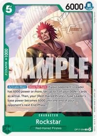 Rockstar - The World's Strongest Warriors - One Piece Card Game card