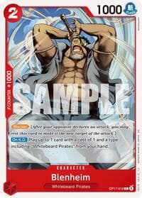 Blenheim - The World's Strongest Warriors - One Piece Card Game card