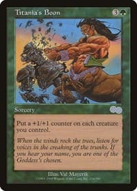 Titania's Boon - Urza's Saga - Magic: The Gathering card