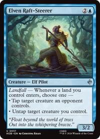 Elven Raft-Steerer - The Hobbit - Magic: The Gathering card