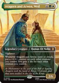 Aragorn and Arwen, Wed (Borderless) - The Hobbit: Eternal-Legal - Magic: The Gathering card