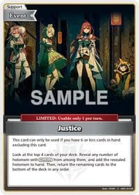 Justice (U) - SD13: Start Deck: Oshi Justice - Hololive card