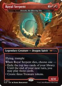 Royal Serpent - Atsushi, the Blazing Sky - Secret Lair Drop Series - Magic: The Gathering card