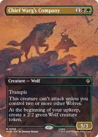 Chief Warg's Company (Borderless) - The Hobbit - Magic: The Gathering card