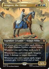 Aragorn, the Uniter (Borderless) - The Hobbit: Eternal-Legal - Magic: The Gathering card