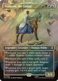 Aragorn, the Uniter (Borderless) (Surge Foil) - The Hobbit: Eternal-Legal - Magic: The Gathering card