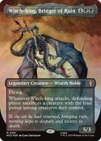 Witch-king, Bringer of Ruin (Borderless) (Surge Foil) - The Hobbit: Eternal-Legal - Magic: The Gathering card