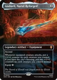 Anduril, Narsil Reforged (Borderless) - The Hobbit: Eternal-Legal - Magic: The Gathering card